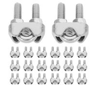 20 Pièces Serrage-câble en U M5 en Acier Inoxydable | Pince de Fixation, Montage Rapide, Formage de Boucle, pour Dé à Câbler et Arrimage DIY