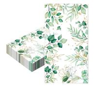 20 Pièces Serviettes en Papier Jetables,40x33cm Doux Serviette Eucalyptus Vert Sauge Vaisselle Jetable Recyclable Décoration de Table Dîner,pour Fournitures Fête de Anniversaire Mariage Noël