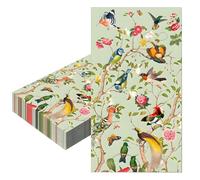 20 Pièces Serviettes en Papier Jetables,40x33cm Doux Serviette Fleurs et Oiseaux Vintage Vaisselle Jetable Recyclable Décoration de Table Dîner,pour Fournitures Fête de Anniversaire Mariage Noël