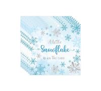 20 Pièces Serviettes en Papier Jetables pour Noël,Bleu Neige Doux Serviette Recyclable Vaisselle Jetable Décoration de Table Fête Dîner Cocktails,Serviette pour Fournitures Fête de Noël