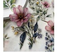 20 pièces/set Ensemble de grands autocollants transparents imperméables en PET de plantes aquarelle, fleurs vintage, pour décorer les journaux, agendas, albums de découpage, etc. Fournitures pour scra