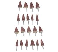 20 Pièces Tête Abrasive Conique en Toile Émeri | Ponçage et Polissage de Divers Matériaux, Angles Variés, Efficacité Accrue, Assortiment de Têtes Abrasives