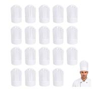 20 pièces Unisex Chapeau de Chef,9 Pouces,Chapeau de Chef,Chapeaux De Cuisine,Chapeau de Cuisine,Bonnets de Cuisine en Papier,Toque Cuisinier,pour la Cuisine,Les travaux ménagers