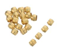 20 Pièces Virole en Laiton 1/4 Pouce pour Raccords de Tubes Cuivre | Double Cône Anti-déformation, Intérieur Lisse sans Bavure, Assemblage sans Soudure, Adaptée aux Conduites de Frein