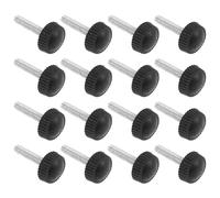 20 Pièces Vis à Bouton de Serrage M6x20 en Métal et Caoutchouc | Pièce de Rechange, Rotation Rapide et Retrait Facile, Connexion Sûre, Fabrication Précise, pour Kit Visserie