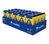 20 Piles Alcalines 9V / 6LR61 Varta Industrial Pro