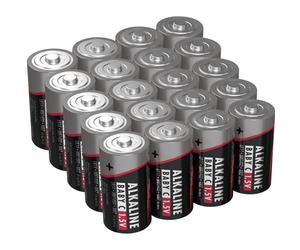 20 piles alcalines ANSMANN Baby C 1.5V - piles LR14 MN1400 (20 pièces)