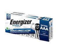 20 piles Energizer Ultimate Lithium AAA - Piles Ministilo Longue Durée pour Caméras Montres Torches