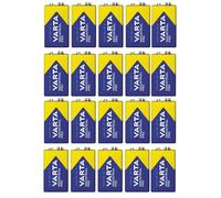 20 piles R9V R-9 6LR61 9V R-9 alcalines Varta Industrial Pro