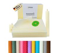 20 plaques de cire d'abeille, dimensions 20x15 cm, couleur blanche, poids 0,57 kg, parfum de miel