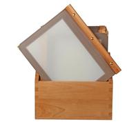 20 protège menu A4 cadre en bois avec boîte en bois - Securit