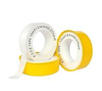 20 rouleaux de ruban PTFE d'étanchéité, 10 m/12 m x 12 mm x 0,075 mm, pour filetages de tuyaux d'eau, douche et robinets