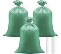 20 sacs de sable robustes, 50 x 80 cm, sacs tissés pour le stockage des déchets
