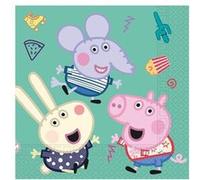 20 serviettes 33x33cm peppa pig Vert G