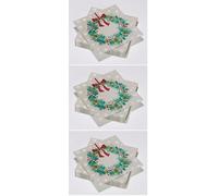 20 Serviettes Couronne et bonbon en ouate 3plis - 33x33cm (Lot de 3)
