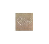 20 Serviettes de table papier mariage ""Mr & Mrs"" 16.5cm REF/8493 Thème coeur nature Champêtre
