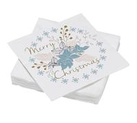 20 serviettes en ouate 33x33cm 3plis Merry Christmas
