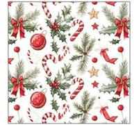 20 serviettes papier noël mix éléments 33cm blanc - générique 33320290 Blanc