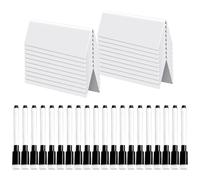 20 unités de panneaux d ' identification de bureau de mode de tente pliable présentant un revêtement prêt à marquer lisse et une construction en acrylique solide Supports de nom de réunion secs