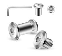 20 vis à douille M5 x 8 mm, vis à empreinte, vis pour meubles, connecteurs de meubles, connecteurs d’armoires pour meubles, armoires (20 x vis pour meubles, 20 x écrous à douille, 1 x llen à six