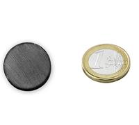 20 x Aimant Rond en Ferrite Puissant Ø 20.0 mm x 6.0 mm Y30 - force d'adhérence 800 g - 20 pièces - Aimant circulaire en céramique
