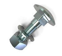 20 x Boulons M10 x 35 tête ronde collet carré Vis TRCC avec Écrou et Rondelle Longueurs 30-200mm choix: 20x M10x35