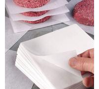 200/100/50/10pcs Papier absorbant pour galettes de hamburger, papier ciré antiadhésif de couleur unie carrée, utilisé pour la congélation individuelle et le pressage des galettes de viande, doublures 