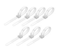 200 Attaches Zippées En Nylon Blanc - 8 X 100/150/200/250 Mm De Largeur 7,2 Mm, Attache Calbe De Plastique, Adaptées À La Maison, Au Bureau Et Un Usage Industriel(7.2 * 100mm)