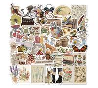 200 autocollants rétro design vintage imperméable parfaits pour les bouteilles d'eau les carnets les bagages et le scrapbooking