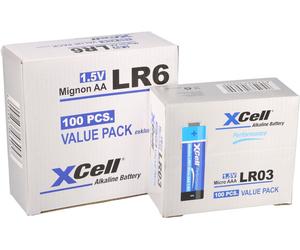 200 Batteries 100x XCell LR03 Micro AAA + 100x XCell LR6 Mignon AA