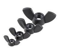 200 Écrous À Oreilles M5 En Nylon Noir | Écrous de fixation filetés actionnés par le pouce(M6)