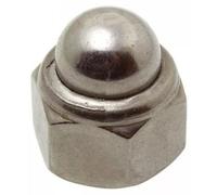 200 Ecrous Borgnes Autofreinés avec Bague Nylon M6 mm - DIN 986 - Inox A2 - D-Work