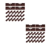 200 Ensembles Clips de Connexion à Queue D’aronde Marron pour Panneaux à | Fixation Invisible en Métal et Plastique, Vissage Facile, Maintien Stable, avec Vis, pour Assemblage Décoratif et Menuiserie