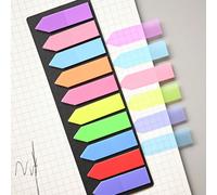 200 feuilles de notes adhésives fluorescentes, onglets d'index auto-collants, fournitures scolaires, rentrée scolaire Taille Unique,5 piècesPET