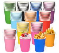 200 Gobelets Carton Colorés 220ml, Verres Jetables Carton - 10 Couleurs | Gobelets en Papier Jetables Biodégradables, Gobelet pour Café Thé Mariages Mariage Fête Vacances