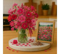 200 Graines de Fleurs d'Été - Mélange de Teintes ROSE et ROUGES - 20 Variétés - Fleur Rose Jardin Bouquet - 387