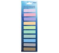 Waytex Marque-pages adhésifs plastifiés 200 - 10×20 mini-blocs couleurs pastels transparentes 45×12mm