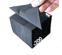 200 Mini-serviettes cocktail en papier - Noires 20 X 20 m - Fabriquée en France - Douces et Absorbantes - Double épaisseur - Anniversaire - Pique-nique - Mariage - Essuie-tout - Table'Colors