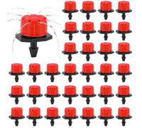 200 pièces 1/4 pouce goutteurs d’irrigation, TOROKOM micro-goutte à goutte d’irrigation, goutteur micro réglable goutte à goutte d’irrigation outil anti-colmatage émetteur goutteur arrosage jardin