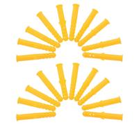 200 Pièces Ancre Autoperceuse à Nervures en Plastique Jaune | Haute Ténacité, Double Expansion Opposée, Forte Résistance aux Chocs, Résistance Chimique, Lot Pratique
