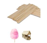200 Pièces Bâtons Barbe à Papa Carrés en Bambou Naturel 30cm x 3mm, Bâtonnets Carrés pour Barbes à Papa, Bricolage & Travaux Manuels, Contact Alimentaire