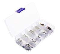 200 Pièces Bouton-poussoir Momentané, Remplacement Circuit | Montage en Surface, Plastique et Laiton, Toucher Sensible, Usage Simple, pour Carte Électronique et Porte-clés