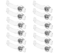 200 Pièces Clip de Fixation LED Transparent Courbé en Plastique | Montage en Bordure, Stabilité Élevée, pour Câbles de Projecteur et Éclairage sous Meuble