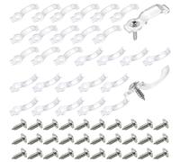 200 Pièces Clip de Fixation pour Bande LED Clip de Montage pour Bande LED Transparent Clips de Fixation Ruban avec 200 Vis pour 10mm/12mm Large Ruban Lumières