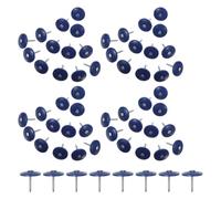 200 Pièces Clou de Toiture à Capuchon Plastique Rond Bleu 1 Pouce | Tête Plate, Tige Ondulée en Métal, Résistance au Passage, pour Membranes, Isolation et Bricolage