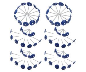 200 pièces Clous de Toiture 2 Pouces Capuchon Plastique Rond bleu | Fixation Robuste pour Pare-Vapeur et Tôle Ondulée, Finition Propre, Usage Résidentiel et Bricolage