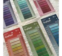 200 pièces de notes adhésives en matériau PET coloré, inscriptibles, réutilisables, marque-pages semi-transparents, marqueurs de page auto-adhésifs, convenant aux classeurs et aux index, fournitures s