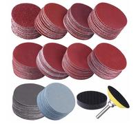 200 Pièces Disques de Ponçage 50mm Disques Abrasifs Grain 80 180 240 320 400 600 800 1000 2000 3000 pour Meulage Fraisage Gravure