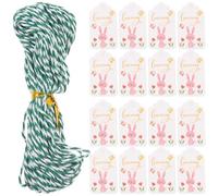 200 Pièces Étiquettes Suspendues en Papier Lapin Coloré | Cordelette, Légères et Carton Dessin Animé, pour Fête, Marque-pages, Paquet Présents