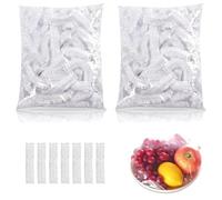 200 Pièces Film Alimentaire Reutilisable - de Film Alimentaire Jetable Transparent pour Conservation des Aliments, Facile à Utiliser, Conçu pour Tous Les Types d'Ustensiles